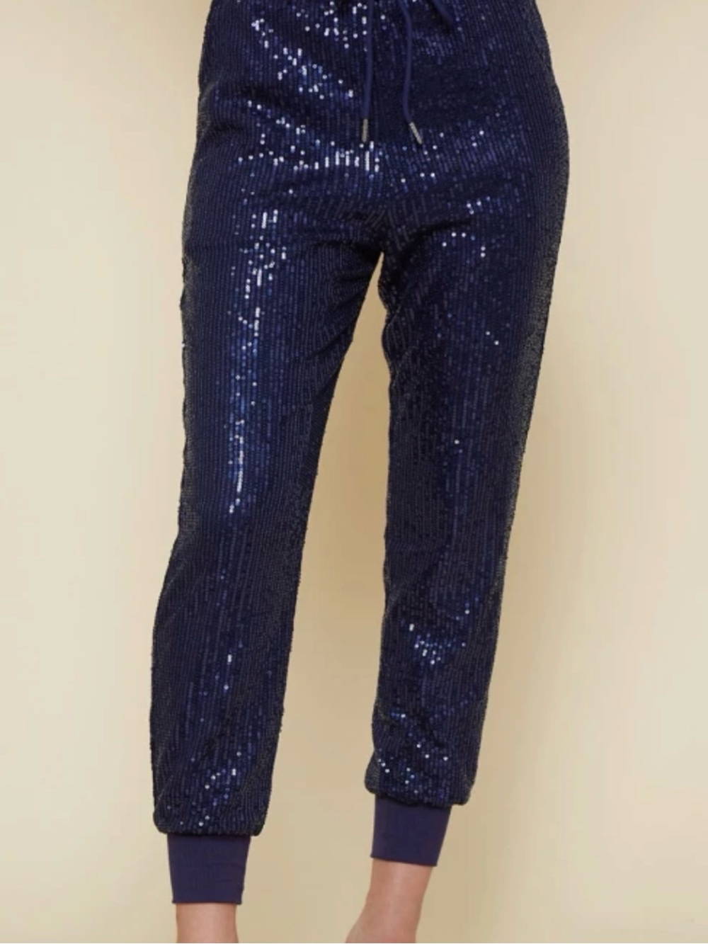 Saints & Heats NWOT - Navy Sequin Jogger Pants - Women